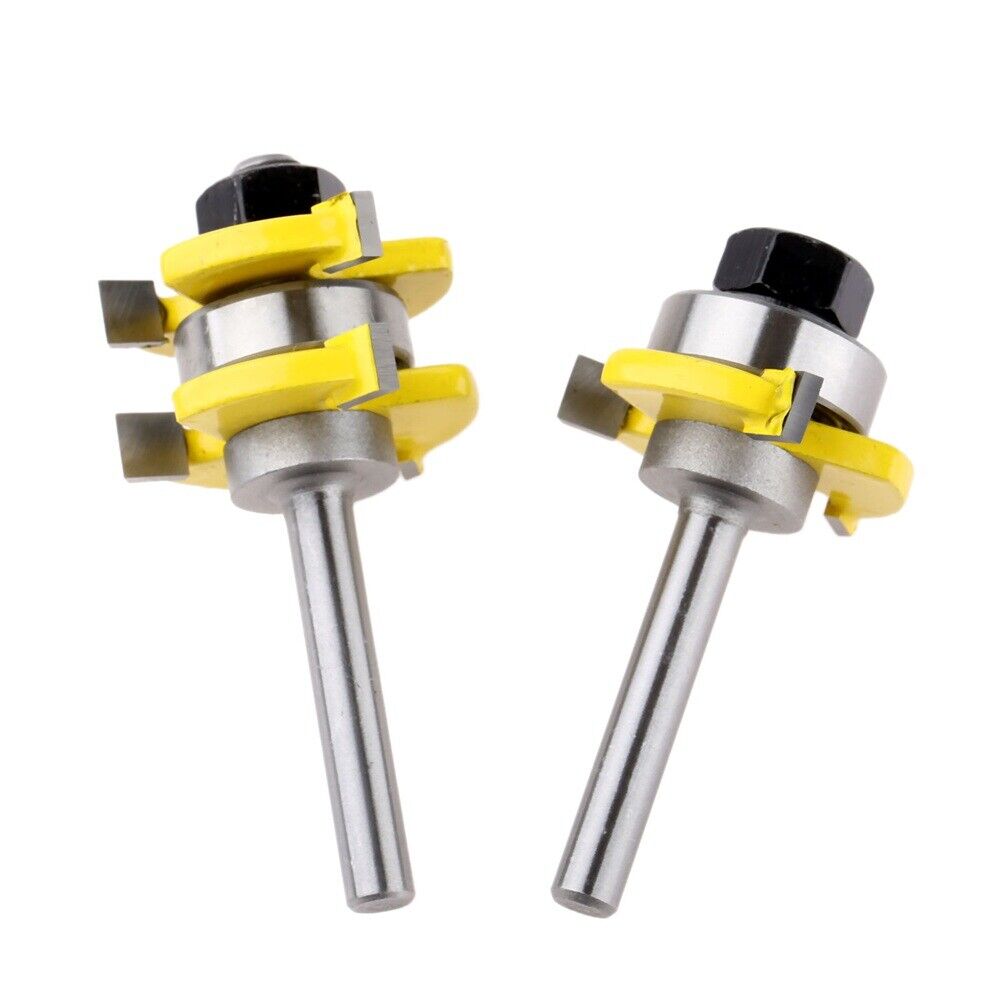 6.35mm Shank Woodworking Tongue & Groove Router Bits Milling Panel Wood Cutters