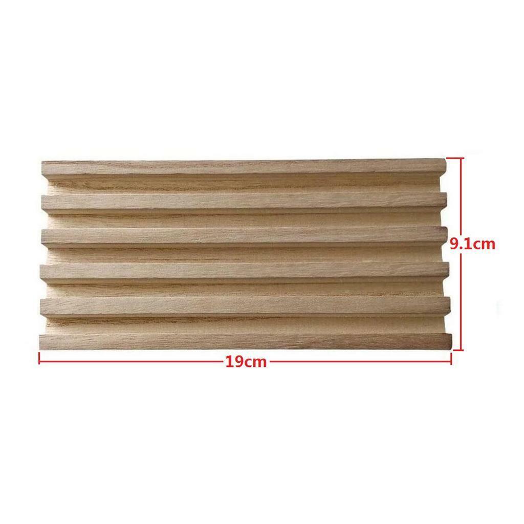 4Pcs Unfinished Wooden Tile Trays Organizer Holder for