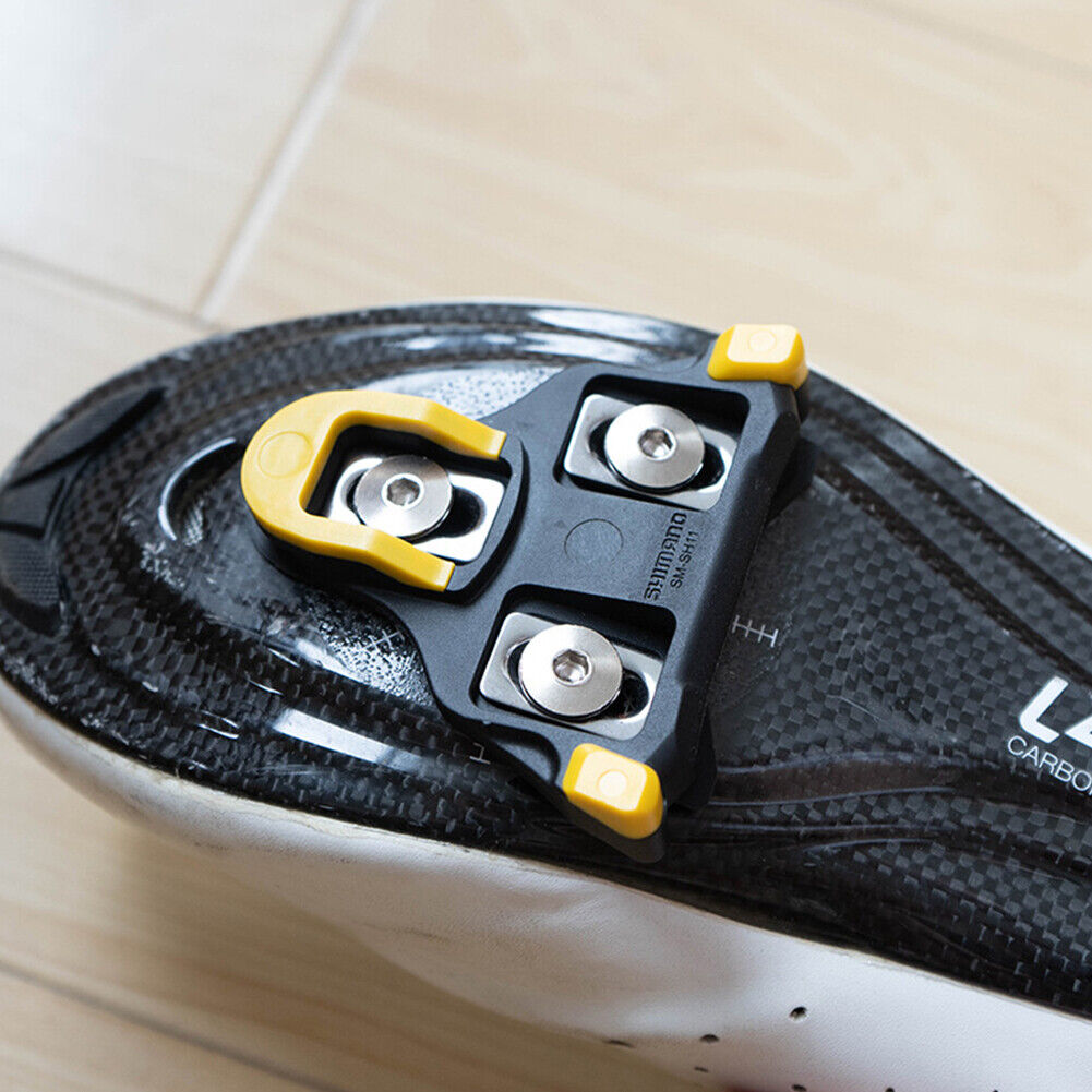 Road Bike Pedal Cleats Adjustable Anti Slip Bicycle Pedals Plate Clip Black