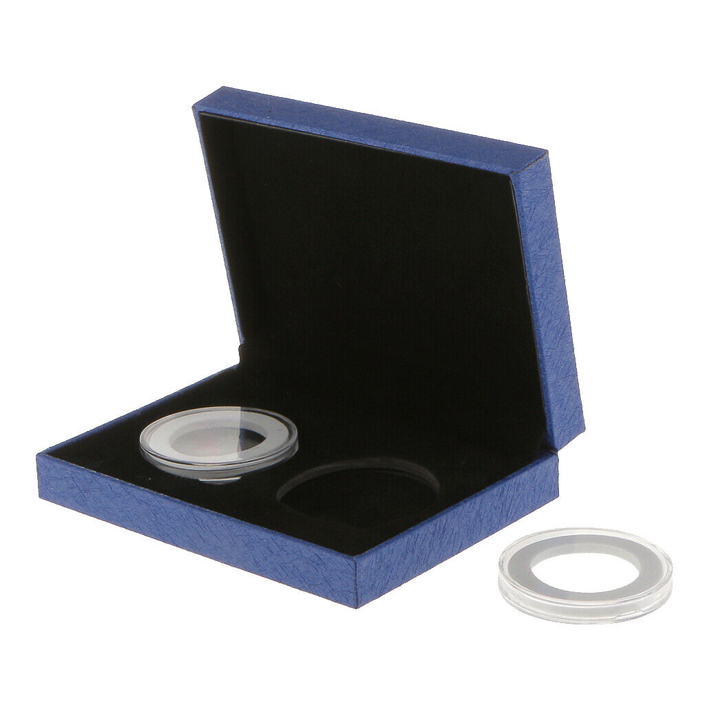 10x Fancy  Storage Holder Display 40MM Commemorative s Box Case