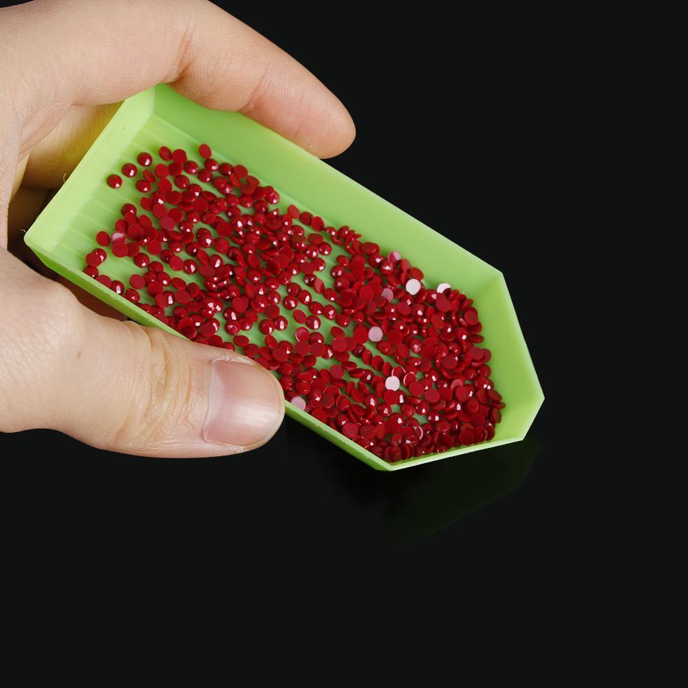 New Green Embroidery 5D Acrylic Diamond Painting Plastic Point Drill Tray Plate
