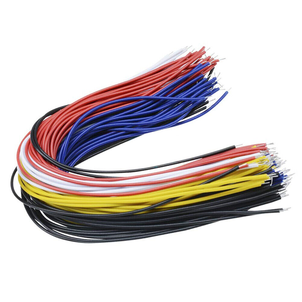 100pcs Tin Plated Breadboard PCB Solder Cable Copper Fly Jumper Wire 8 inch
