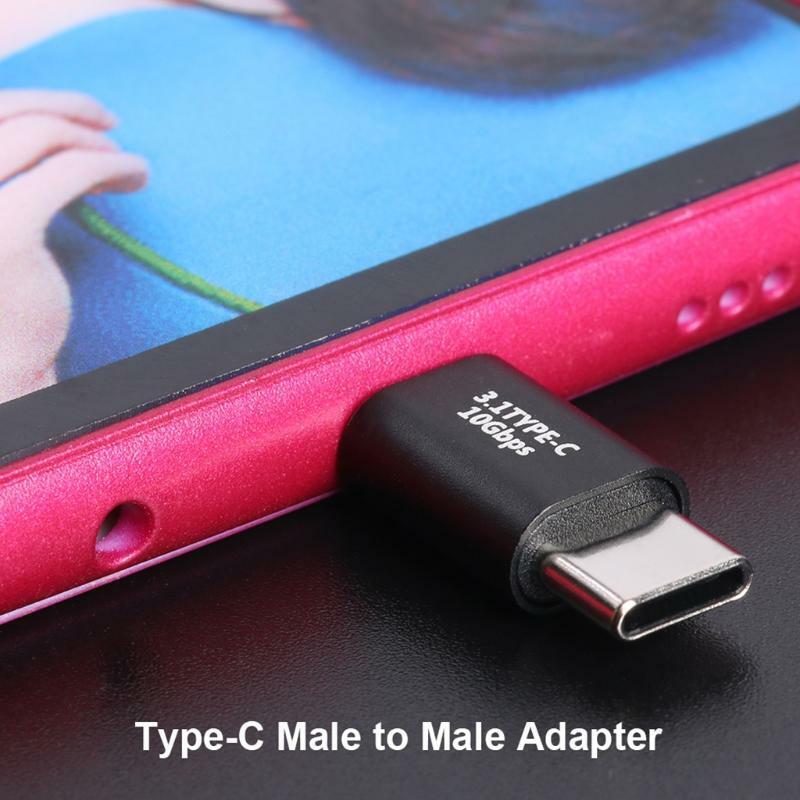 2Pcs USB-C/Type-C to Type-C Adapter Conversion Computer Fast Charging Connector