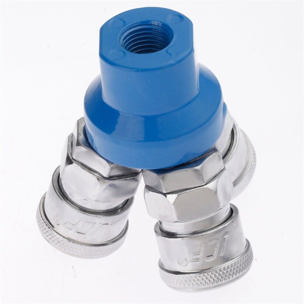For Pneumatic Dia 1/4" NPT 3 Way Pass Female Air Pressure Coupling Hose Coupler