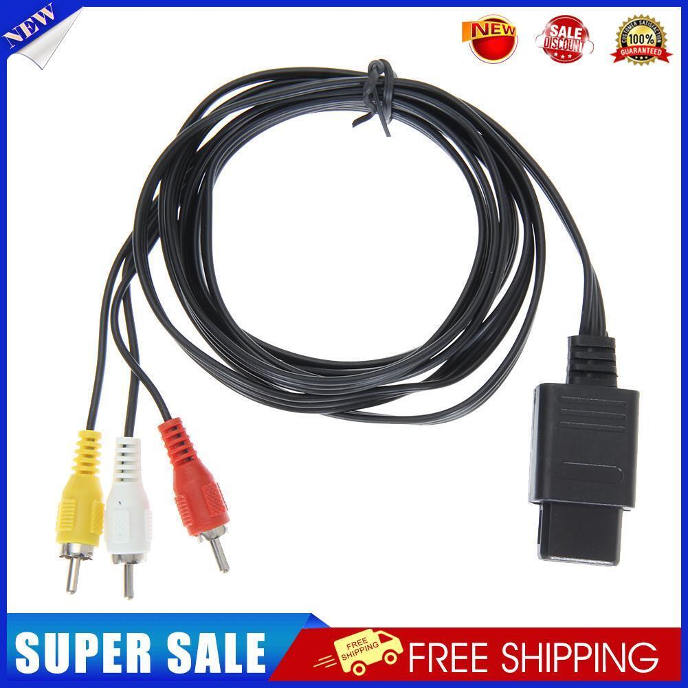 1.8m 6FT AV TV RCA Game Video Cable Cord for Snes Nintendo 64 N64