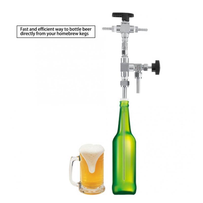 Beer Bottle Filler Food Grade Stainless Steel Bottling Wand for Beer Wine