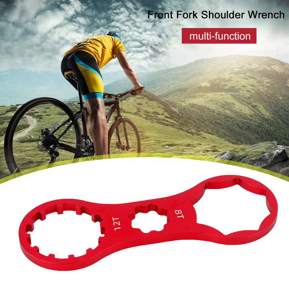 Aluminum Bicycle Front Fork Wrench for XCM/XCR/XCT MTB Repair Tool (Red A)