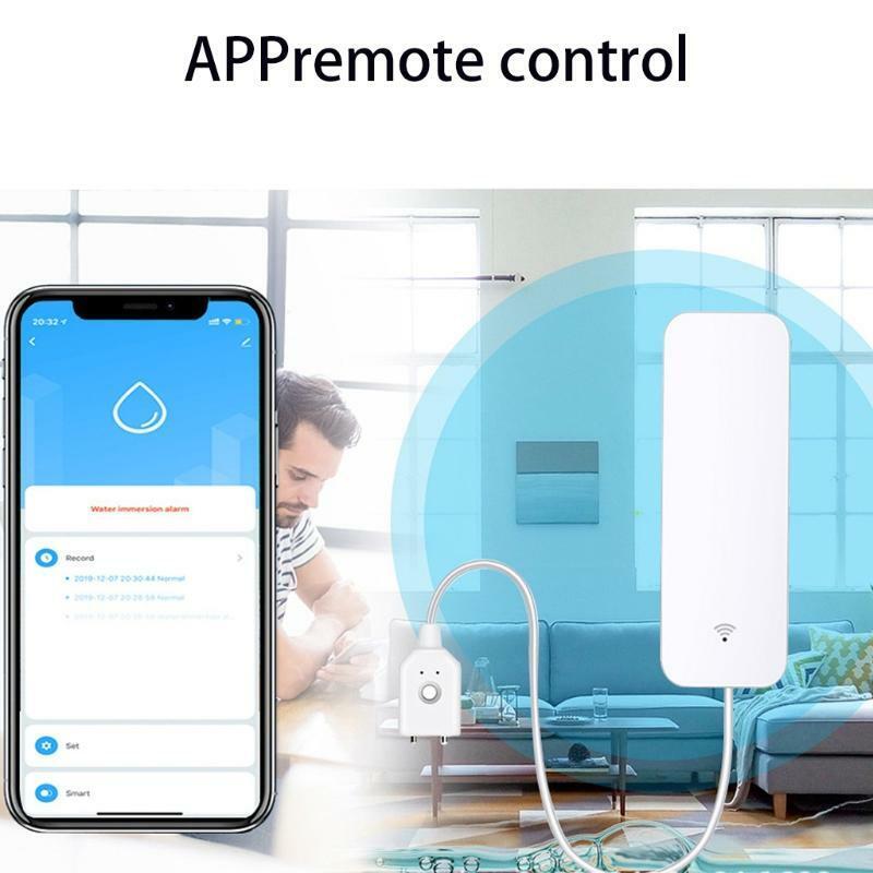 WiFi Water Leak Sensor Tuya Detector Water Leak Alarm Mobile Tuya Smart