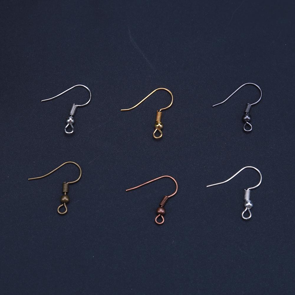 120pcs/Lot 6 Colors Earring Hook Coil Ear Wire for Jewelry Making