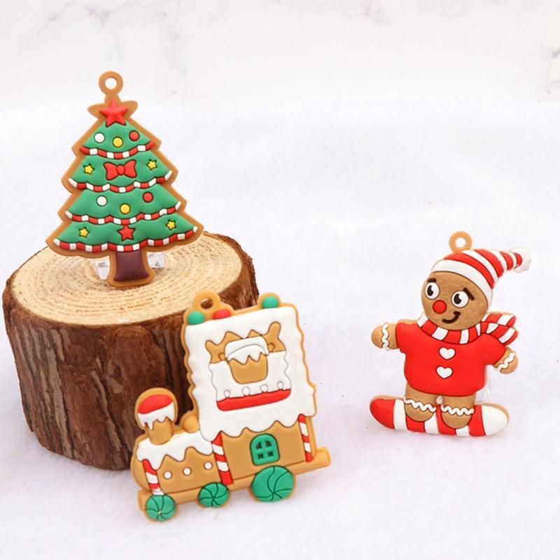 12x Christmas Tree Decor Mini Gingerbread Man Ornaments Hanging for Xmas Party