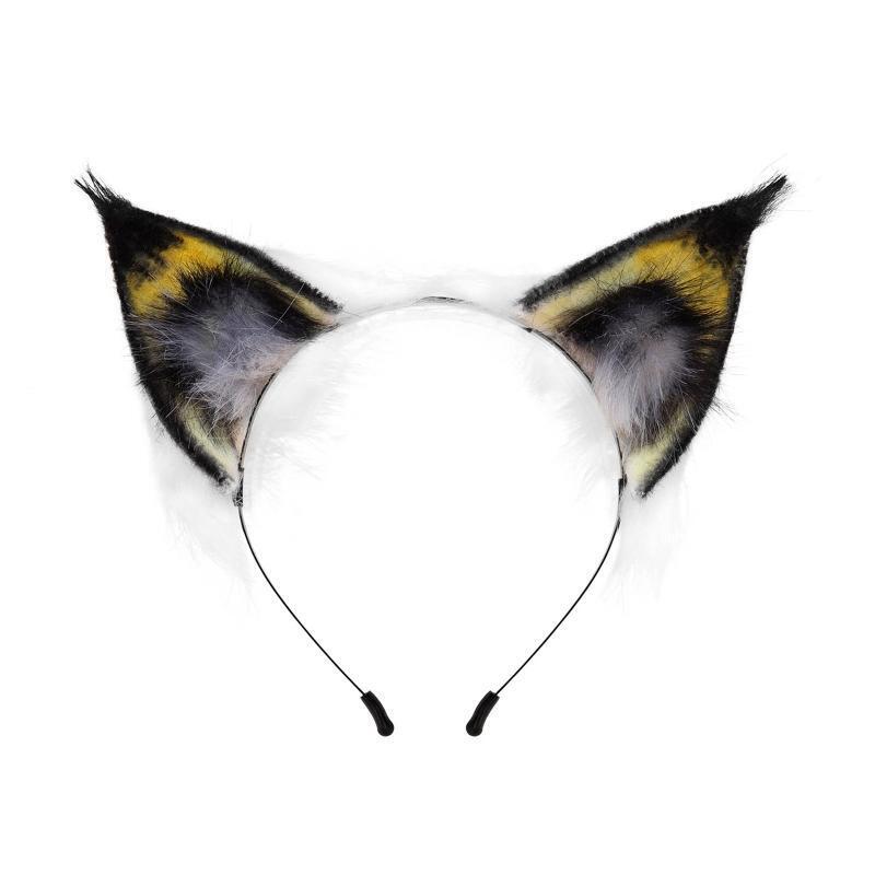 Live Broadcast Headband Cartoon Fox Ear Shaped Hairhoop Cute Hair Band for Women