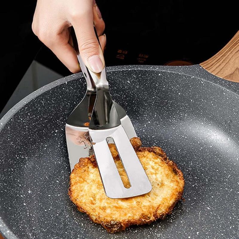 Stainless Steel Fried Steak Shovel Barbecue Tongs Fish BBQ Clamp Bread Meat Clip