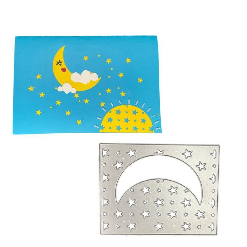 Starry-Night Cutting Dies Carbon Steel Embossing Die Cuts for Kids Card Making