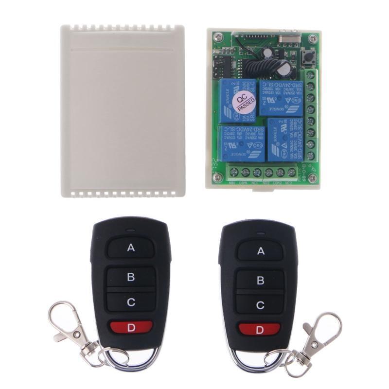 315Mhz RF Remote Control Switch DC 24V 4-Channel Relay Receiver Transmitter Kit