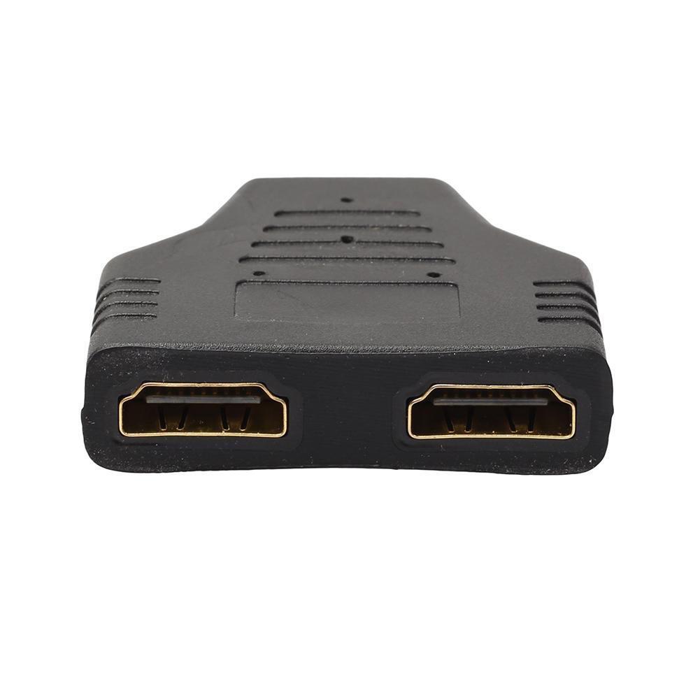 Portable 1080P HDMI-compatible Male to 2 Female 1 In 2 Out Splitter Adapter