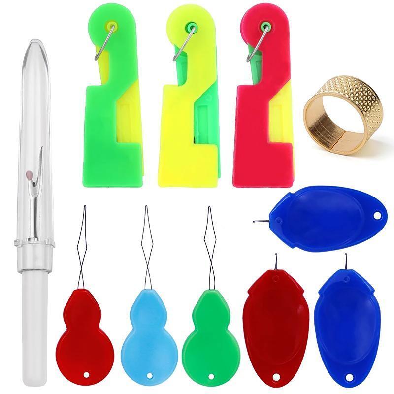 Needle Threaders with Thimble Kit Sewing Tool Handmade Craft Set Supplies