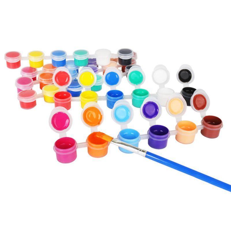 Portable Acrylic Paint Kit 12 Colors Acrylic Paint Eater Party Supplies for Kids