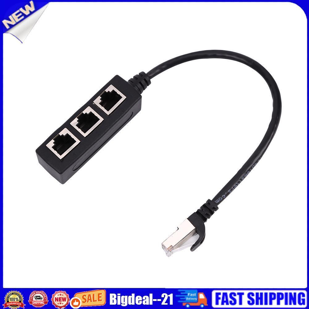 1 Male to 3 Female RJ45 Ethernet Splitter Cable Super Cat5 Cat5e Cat6 Cat7