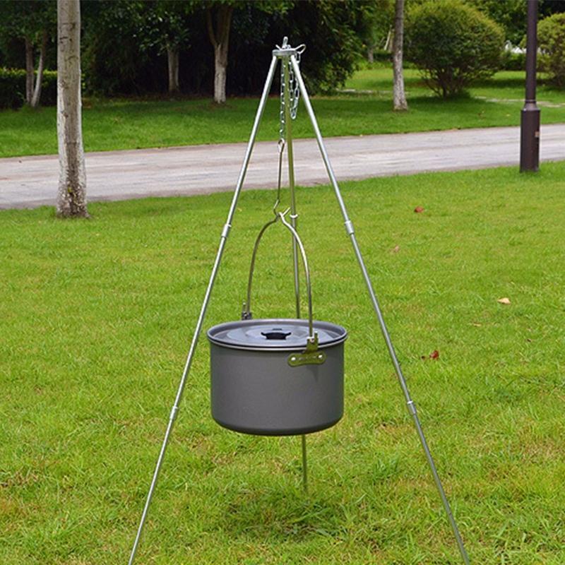 Aluminum Alloy Camping Picnic Hanging Pot Large Capacity Outdoor Tableware Pots