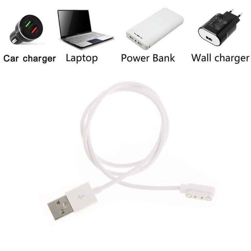 Power Charge Holder Stand Base Magnetic Charger Cable for Smartwatch 2Pin 7.62mm