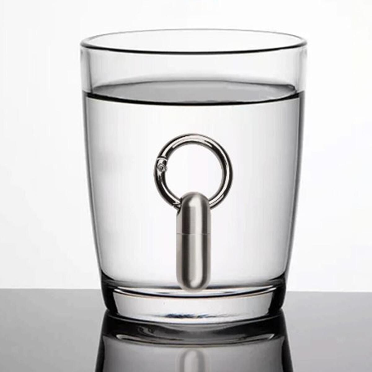 4Pcs Waterproof Pill Container Keychain Holders Bottle Container Titanium