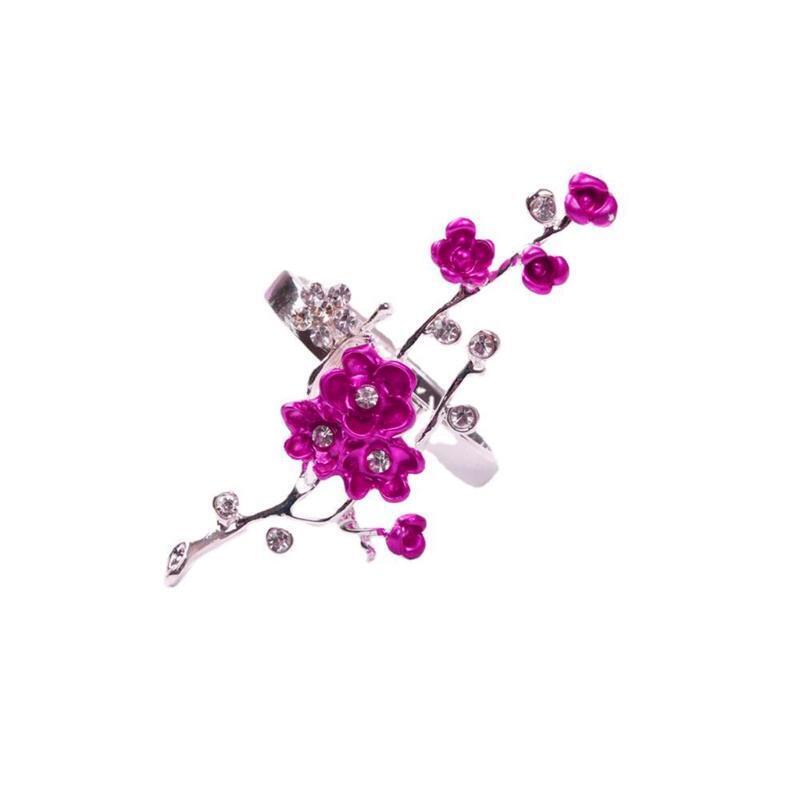 Napkin Rings Wedding Napkin Holder Metal Leaves Napkins Holder Rhinestone Napkin