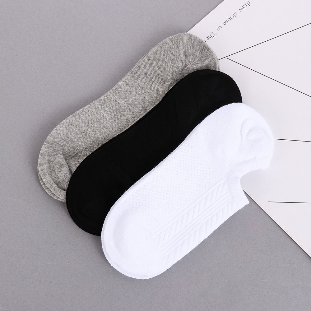 3Pairs Short Breathable Massage Business Men's Socks Cotton Sock Ankle Boat Sox