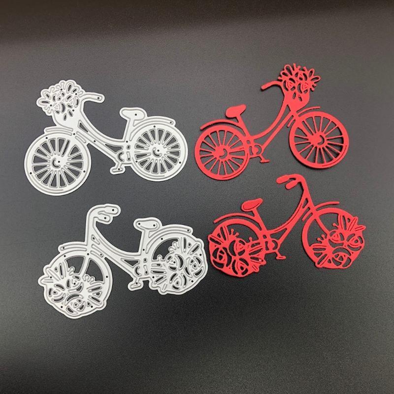 Bike Bicycle Metal Cutting Dies Stencil Scrapbooking DIY Album Stamp Paper Card