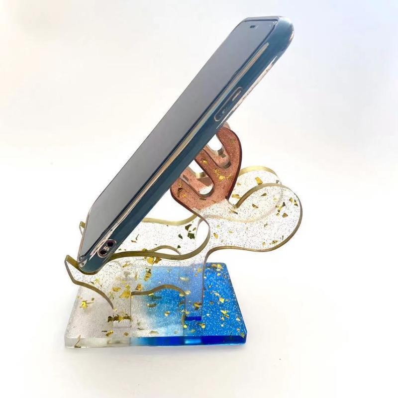 DIY Crafts Phone Stand Epoxy Mold Cellphone Bracket DIY Mobile Phone Holder Mold