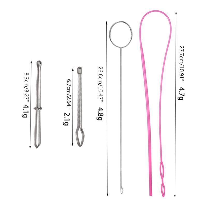 Professional Drawstring Threader DIY Crafts Kit for Fabric Belt Strip Knitting