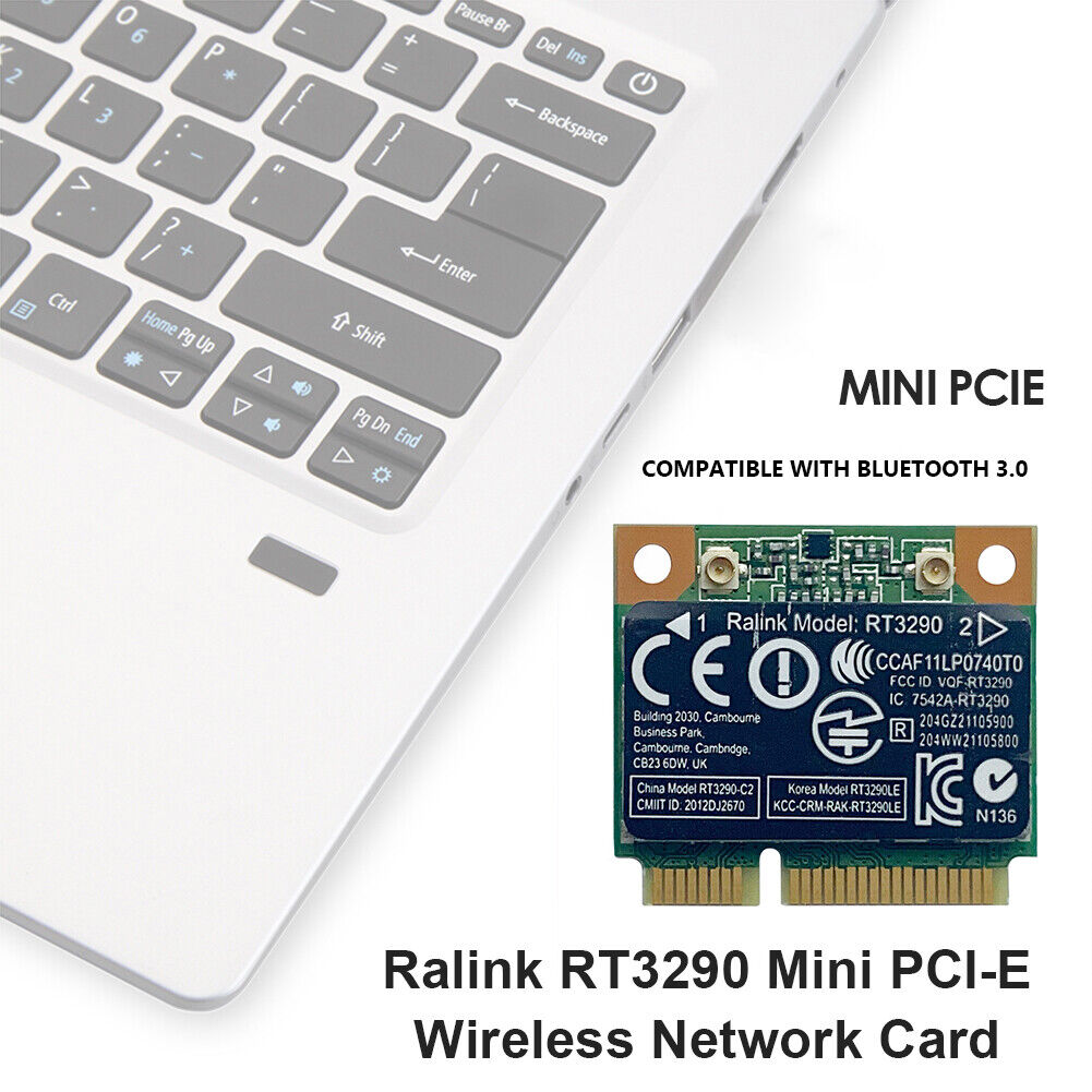RT3290 150M 2.4GHz Bluetooth-compatible 3.0 Half Mini PCI-E WiFi Adapter Ne