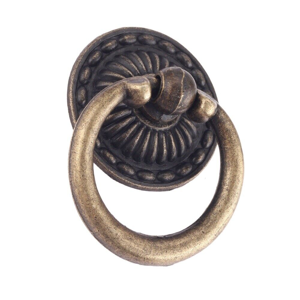 European Style Furniture Hardware Drawer Cupboard Round Ring Handle Pull Knob 1X