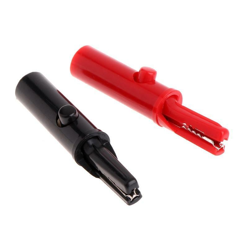 Insulated Safety Multimeter Test Leads Alligator Clips Electrical Mini Test