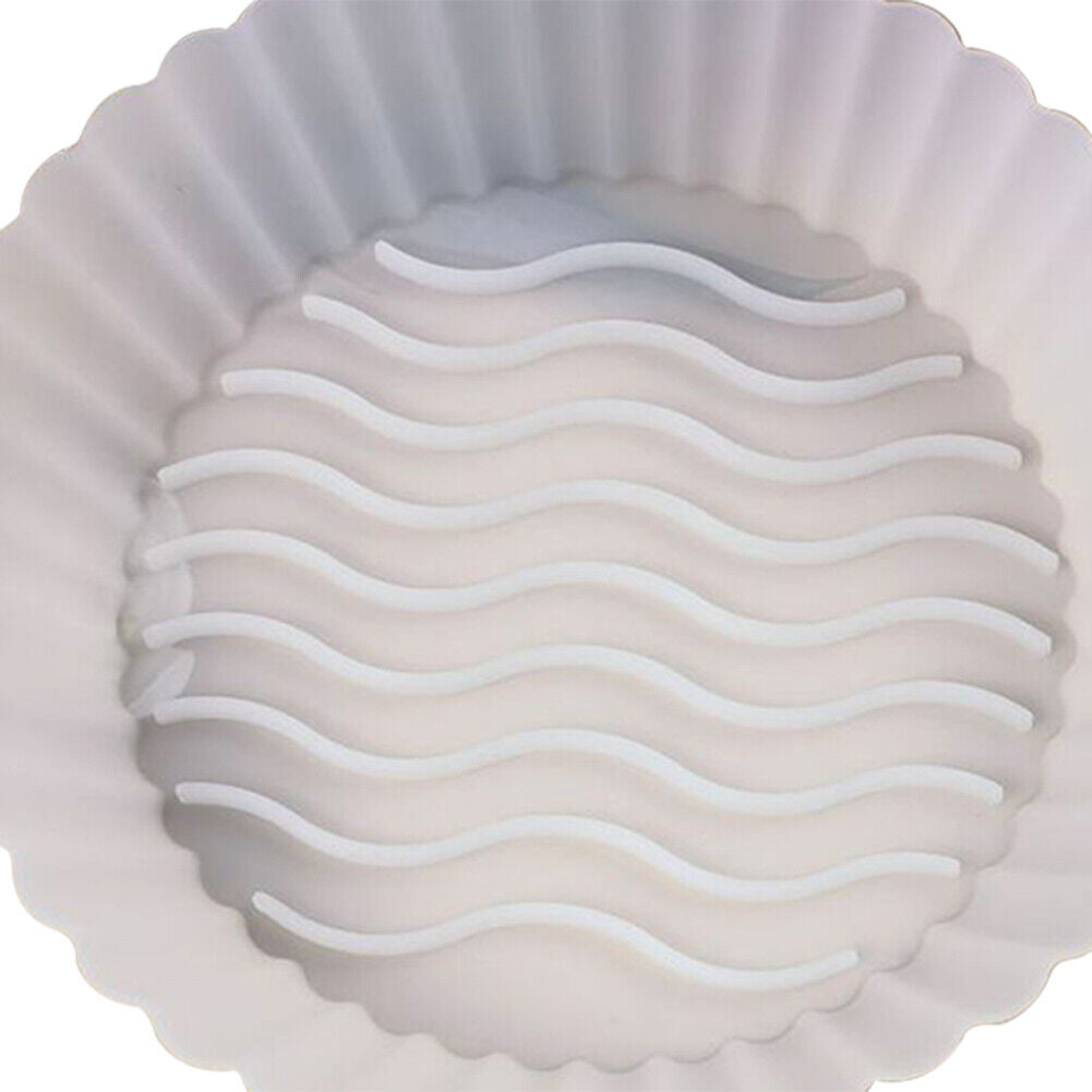 Silicone Air Fryer Liner Non-Stick Fryer Basket Steamers Oil Mat (White)
