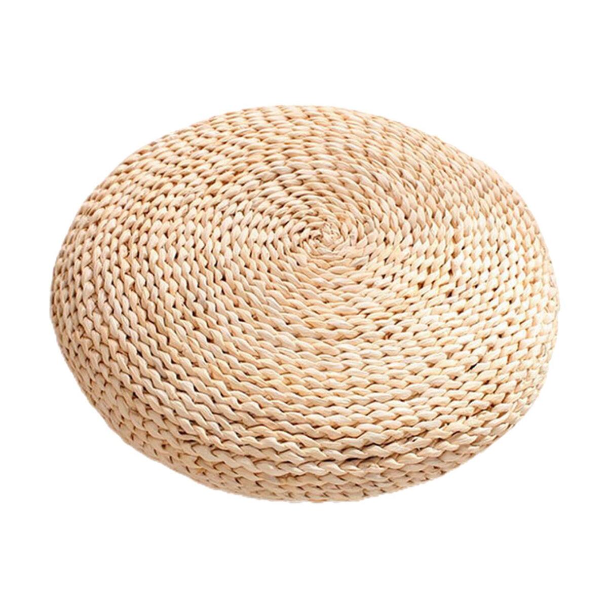 Handmade Straw Seat Cushion Floor Pillow  Decor Yoga Meditation