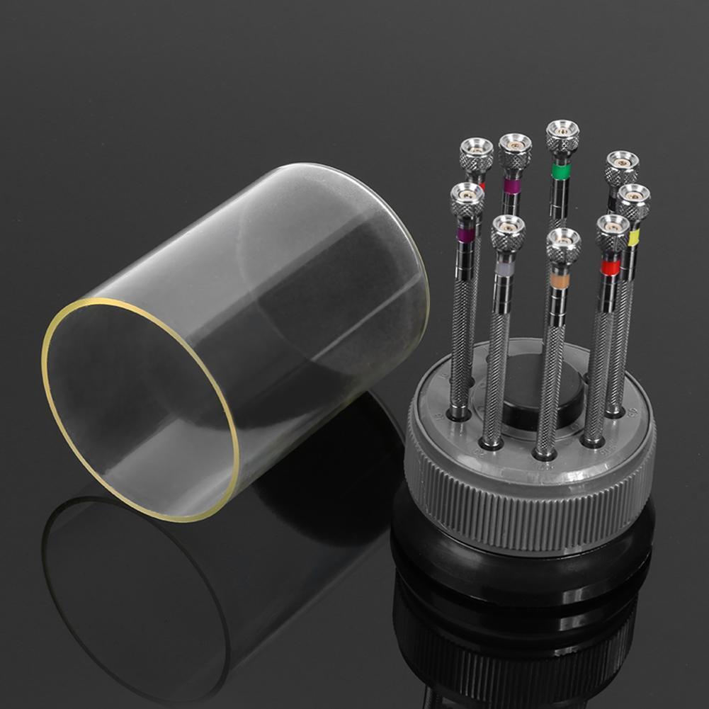 9pcs/Set Watch Repair Rotary Base Spring Bar Screwdriver Watchmaker Tool