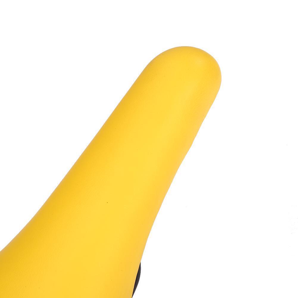 Bicycle Saddle Leather Soft Bike Seat Cover Mat MTB Bike Cushion (Yellow)