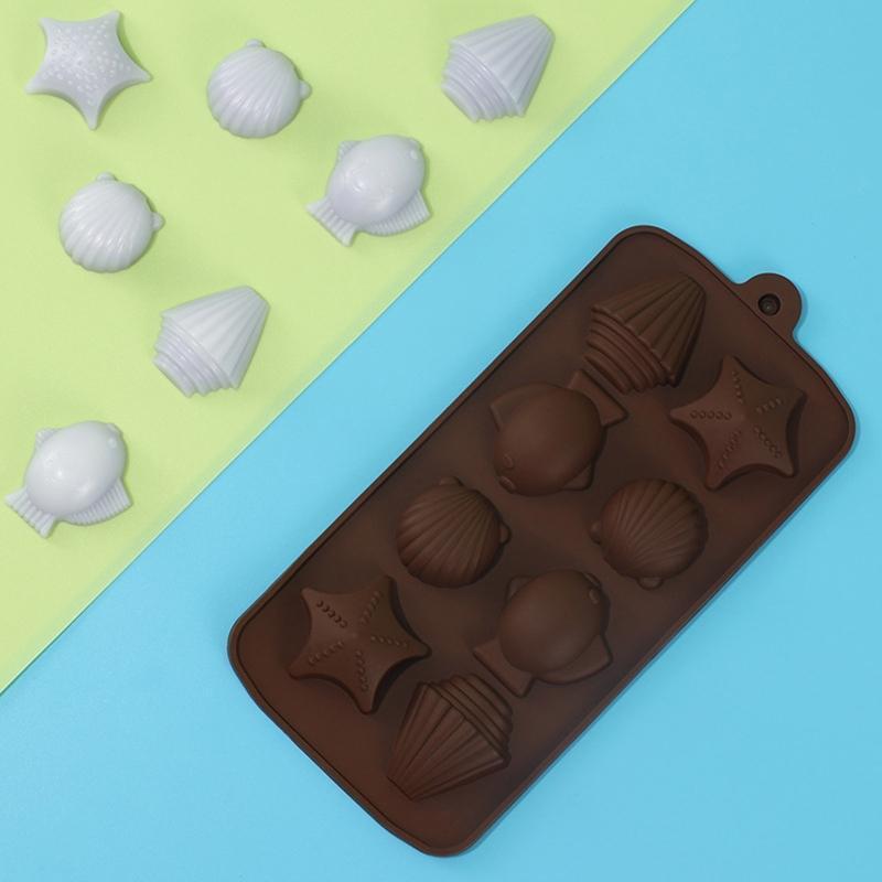 Marine Life Series Chocolate Moulds DIY Silicone Material Moulds Fondant Molds