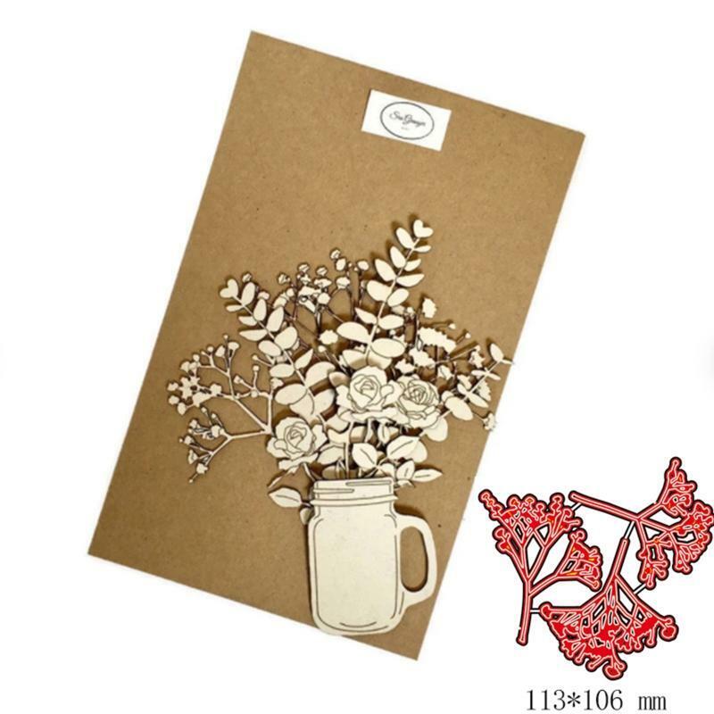 Dried Flowers Metal Cutting Dies Stencil DIY Scrapbooking Album Paper Card Mold