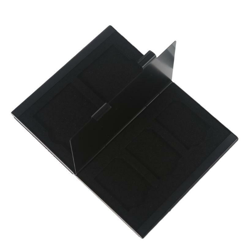 Portable Game Card Case 5-Slot Metal Memory Card Box Carrying Holder Organizer