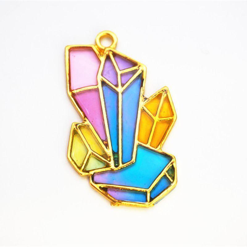 5pcs Open Bezel Setting Cluster Crystal Stone Metal Frame for DIY Jewelry Making