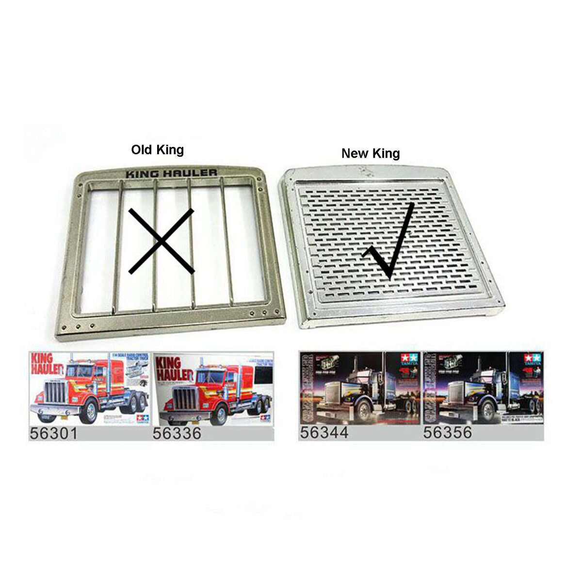 RC Air Inlet Grille Frame for 1/14 Tamiya New King Grand Hauler RC Tractor Truck