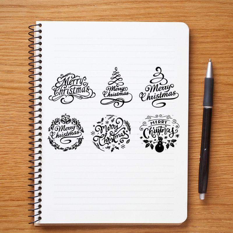 Merry Christmas Silicone Clear Stamp DIY Paper Arts Crafts Journaling Supplies