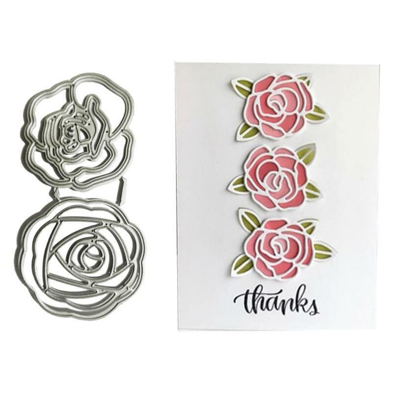 Rose Metal Cutting Dies Stencil Scrapbooking DIY Album Stamp Paper Card Emboss