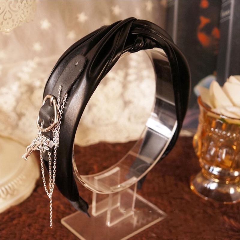 Lolita Dangle Chain Head Hoops Women Makeup Wedding Birthday Party Head Wear