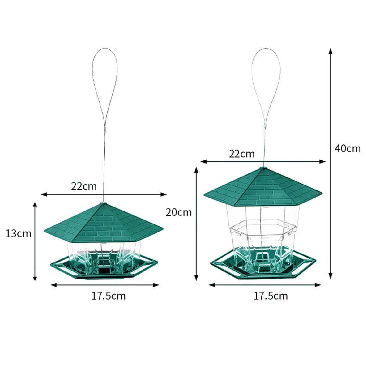Wild Bird Feeder Hanging Decoration Multi Feeder Feeding Yard Food Dispenser