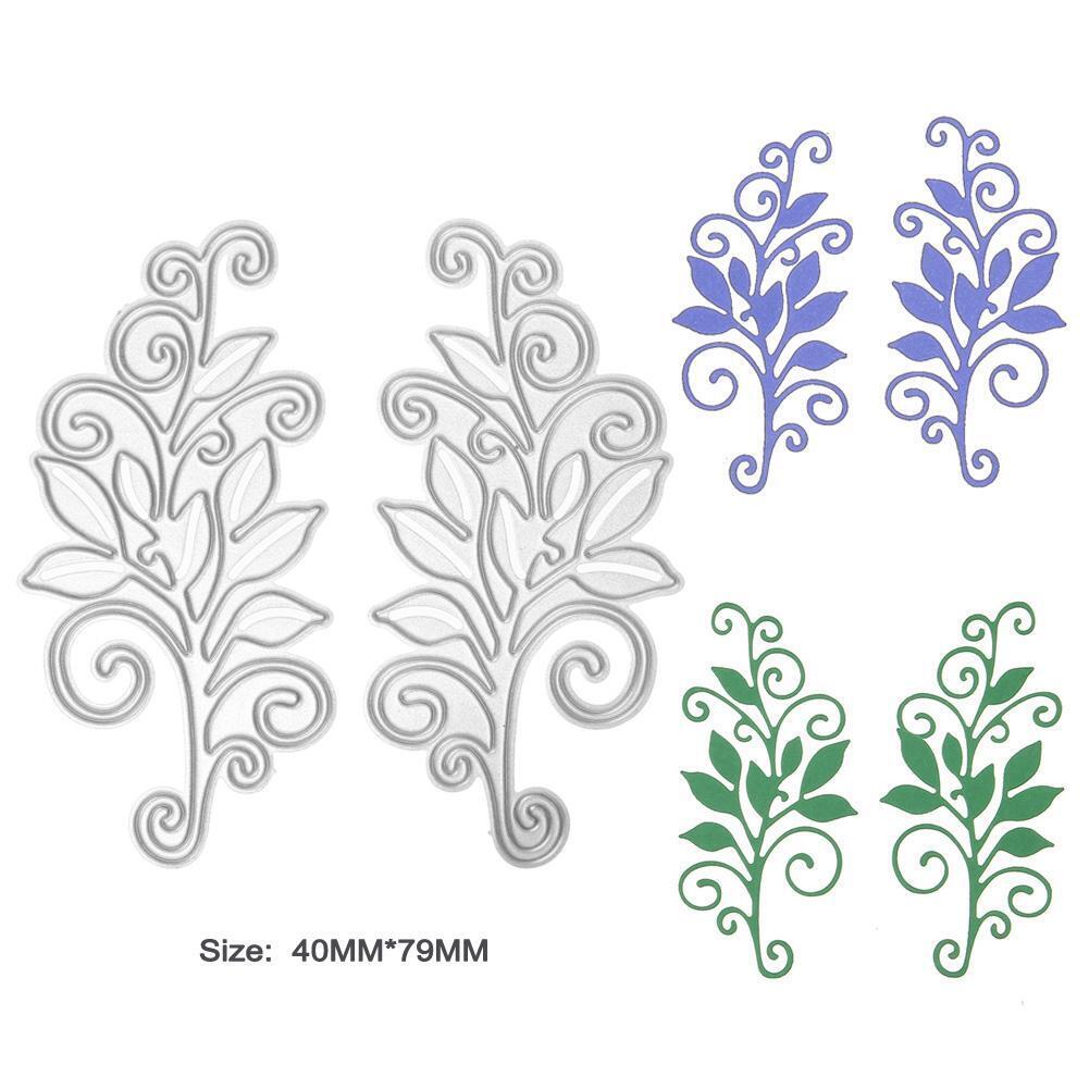 2pcs DIY Scrapbooking Die Card Metal Steel Flower Cutting Dies Stencils