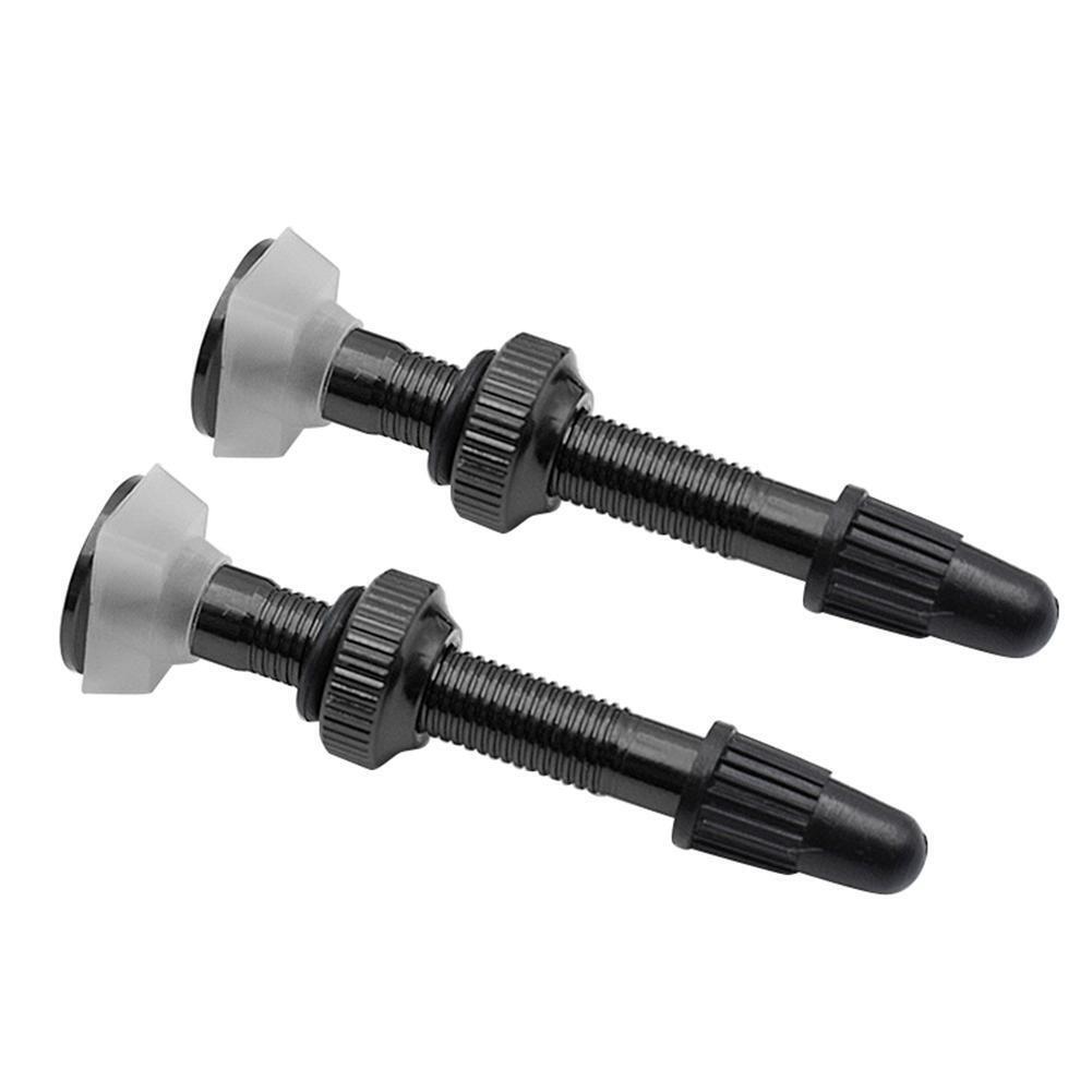 1pc MTB Road Bike Presta F/V Tubeless Tire Valve for Carbon Rim (Black)