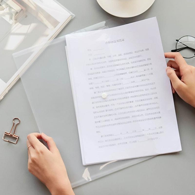10Pcs A4 Folders Document Organizer Bags Waterproof Receipt Wallets Snap Closure