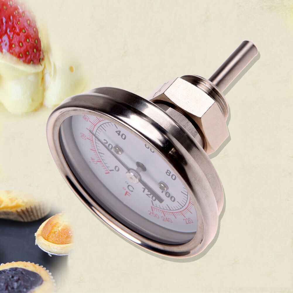 1/2"Stainless Steel Thermometer for a Moonshine Still Condenser or Brew Pot